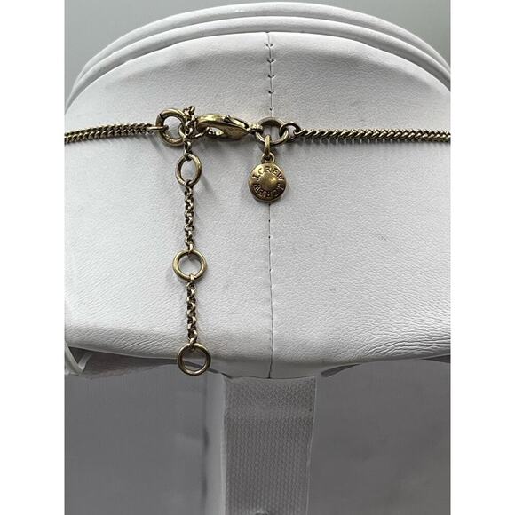 J. Crew Dusty Pink Rhinestone Ice Cube Gold Tone Necklace - Picture 8 of 13